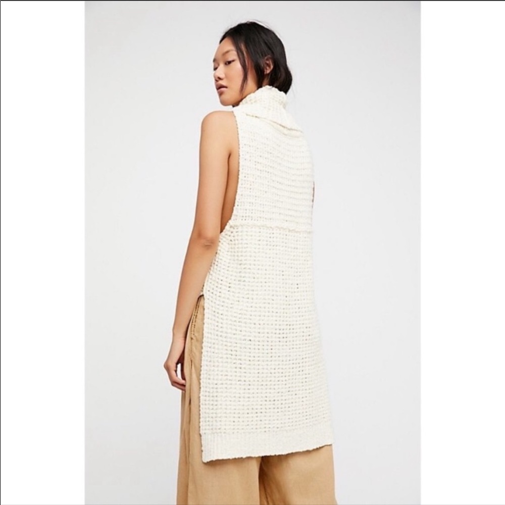 Ivory free people turtle neck sweater